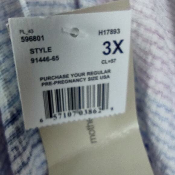 Motherhood Maternity Stripe Tunic Top Tie Waist Flutter Sleeve Size 3X - Picture 5 of 13